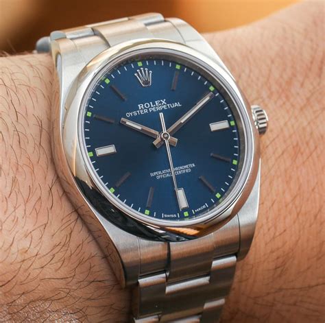 rolex oyster perpetual 39 blue review|rolex oyster perpetual 39mm rhodium.